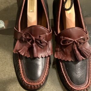 Johnston & Murphy Black and Brown Tassel Loafers